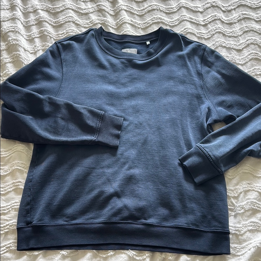 7 For All Mankind Navy Blue Sweater/Sweatshirt - Like New - Large
